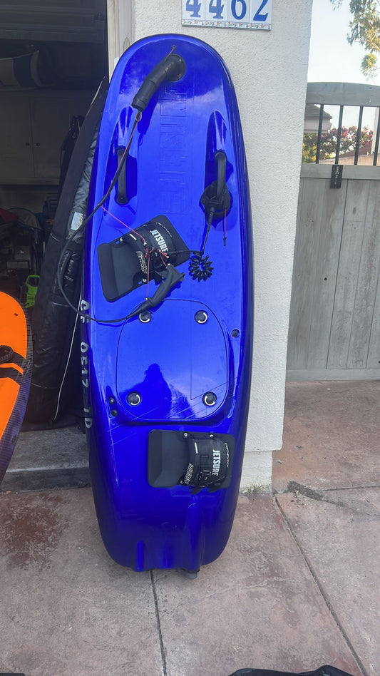 2021 JETSURF RACE BLUE FOR SALE USED MOTORIZED SURFBOARD CALIFORNIA 100CC 2STROKE SURFBOARD